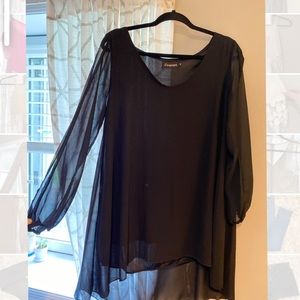 Black long sleeve top